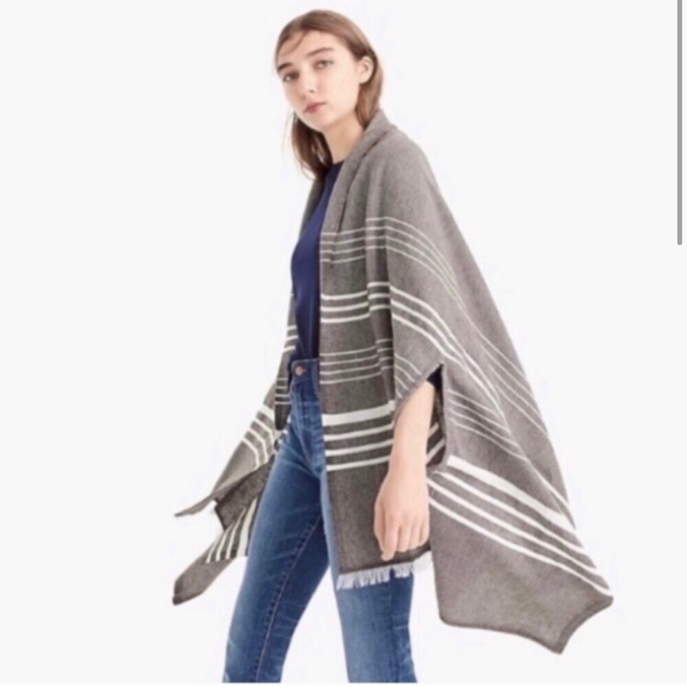J. Crew Striped Cape Scarf